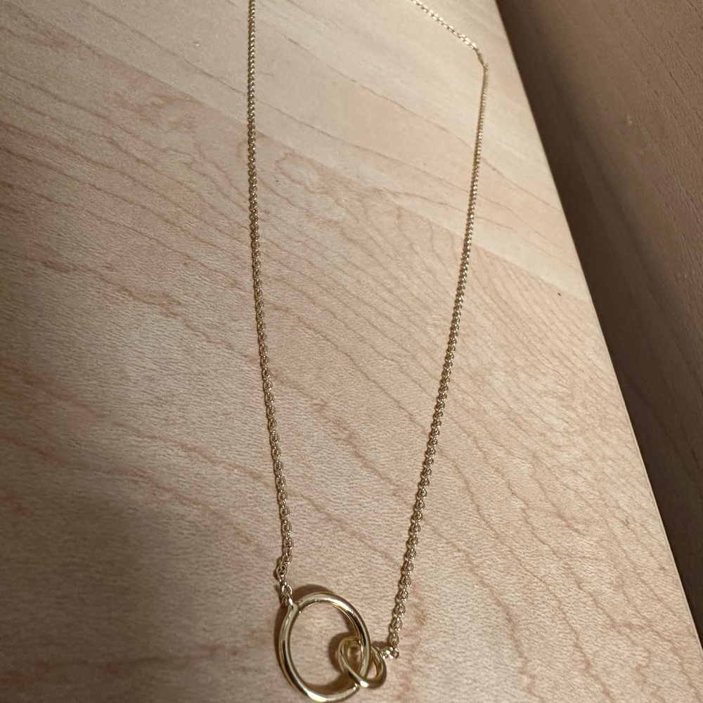 Gold Interlocking Circle Necklace - image 2